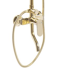 Złoty zestaw prysznicowy z wylewką Salton Rea Gold