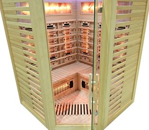 Sauna na podczerwień kamień solny + turmaliny 150X150X190CM MO-RL3CST Infrared Mazur
