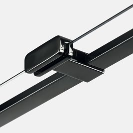 Czarna kabina prysznicowa 80x70 lewa EXK-6145 Eventa Black Chrome New Trendy