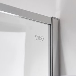 Chromowana prostokątna kabina prysznicowa Super Slim Nova 90x80 drzwi rozsuwane