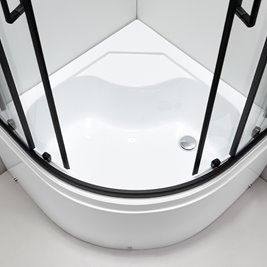 Kabina prysznicowa na głębokim brodziku czarny profil 80x80 Maja Hydrosan