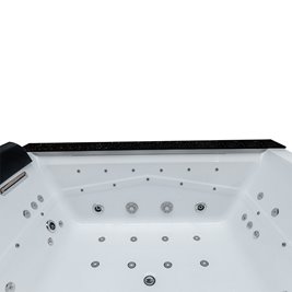 Wanna z hydromasażem prostokątna do zabudowy + obudowa Kalambo BL 190x150 cm