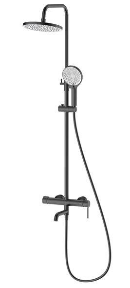 Zestaw prysznicowy natynkowy z wylewką wannową gun metal Ultimate ADUL6314H1 Avapax