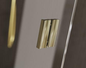 Złota ścianka prysznicowa rozsuwana 90 cm Vayo Gold Besco