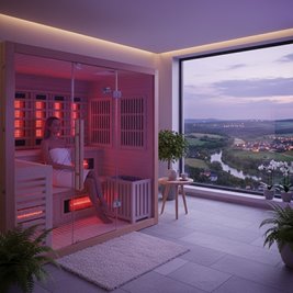 Sauna Combo na podczerwień + fińska 6-osobowa 200x160 cm Helsi2 8KW