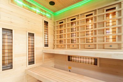 Sauna na podczerwień 4 osobowa + kamienie solne 175X140X200CM MO-EP4RSL Infrared Mazur