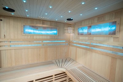 Sauna sucha fińska piec 6 KW Harvia BC60 + kamień solny 180X160X200CM MO-EA4-II Mazur
