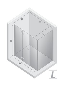 Kabina prysznicowa 110x90 lewa K-0384 New Soleo New Trendy