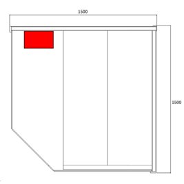 Sauna fińska 4 osobowa wysokotemperaturowa 6KW Harvia 150x150 cm Lark4-WD