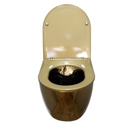 Złoty połysk miska wc wisząca Mizu Rimless 4.0 MIZU-GL-BL-RIM-03  Hydrosan