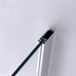 Chromowana kabina prysznicowa pięciokątna 80x80 drzwi uchylne KZ91A