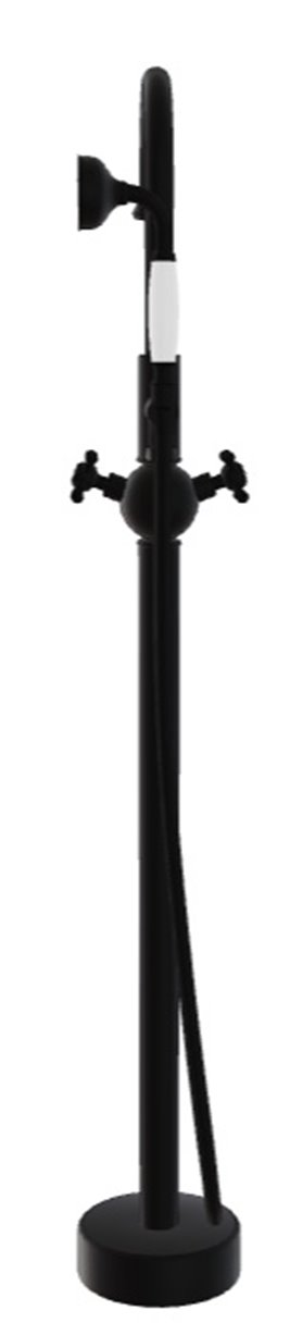 Bateria wannowa wolnostojąca Retro czarny matt Besco BW-RI-CZ