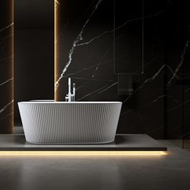 Wanna wolnostojąca przyścienna korek biały 170 cm Carlo Led Hydrosan