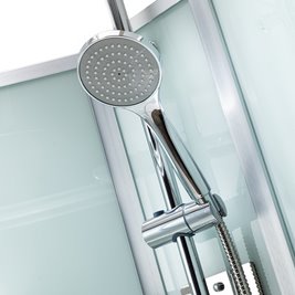 Kabina prysznicowa półokrągła zabudowana profil stal szczotkowana 80x80 Puerto zdjęcie 20