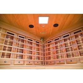 Sauna na podczerwień 6-osobowa 180x180 cm grzejniki kwarcowe i karbonowe Alta7 Infrared