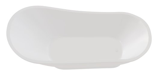 Matowa wanna wolnostojąca 150 cm syfon klik-klak biały Gloria Besco WMMB-150GLW