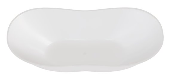 Matowa wanna wolnostojąca 160 cm + klik-klak biały Viya Matt Besco WMMB-160VKW