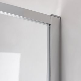 Chromowana prostokątna kabina prysznicowa Kira 100x90 drzwi rozsuwane do wewnątrz