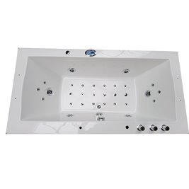 Wanna z hydromasażem prostokątna podgrzewacz wody Ramona 640 180x90