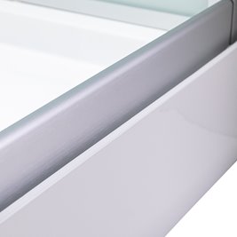 Kabina prysznicowa zabudowana prostokątna profil szczotkowany 120x80 Alma Lewa