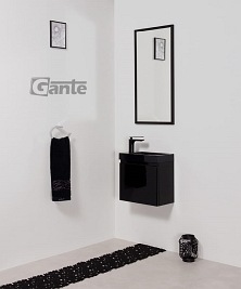 Lustro łazienkowe prostokątne 40x80 cm czarna rama