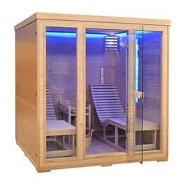 Sauna sucha fińska piec 8 KW Harvia BC80 + kamienie solne 180X180X190CM MO-TS4 Mazur
