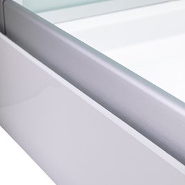 Kabina prysznicowa zabudowana prostokątna profil szczotkowany 120x80 Alma Prawa