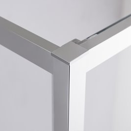 Chromowana prostokątna kabina prysznicowa Kira 120x80 drzwi rozsuwane do wewnątrz