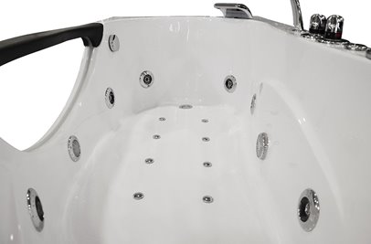 Przyścienna wanna hydromasażowa 180x88 cm MO-1002 Turbo