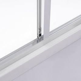 Chromowana prostokątna kabina prysznicowa Kira 100x90 drzwi rozsuwane do wewnątrz
