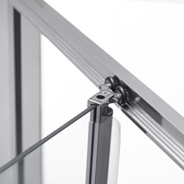 Chromowana prostokątna kabina prysznicowa Kira 120x90 drzwi rozsuwane do wewnątrz