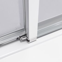 Chromowana prostokątna kabina prysznicowa Kira 100x80 drzwi rozsuwane do wewnątrz