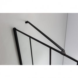 Czarna prostokątna kabina prysznicowa 120x90 drzwi uchylne BS03C