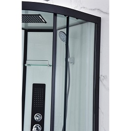 Kabina prysznicowa niski brodzik hydromasaż biały środek 90x90 WSH-311B