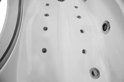 Wanna z hydromasażem Spa przyścienna 170x87 cm MO-1634HC