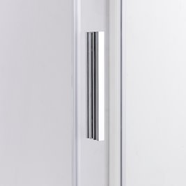 Chromowana prostokątna kabina prysznicowa Super Slim Nova 90x80 drzwi rozsuwane