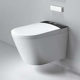 Zestaw podtynkowy wc stelaż + miska automatyczna myjąca przycisk chrom Drop