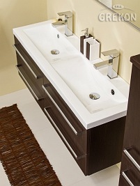 Szafka łazienkowa z umywalką 120/39/4 seria Fokus Wenge Mat