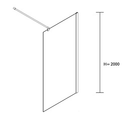 Ścianka prysznicowa 100 cm BKP251T10 Walk-In