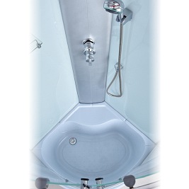 Kabina prysznicowa półokrągła zabudowana 100x100 WSH-301C