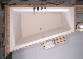 Wanna do zabudowy asymetryczna Intima Duo Slim Besco lewa 180x125 cm