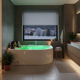 Wanna z hydromasażem asymetryczna Carmen 631 P 180x120