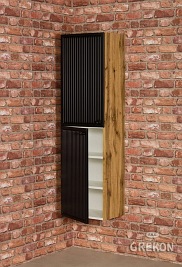 Słupek łazienkowy wiszący czarny mat 143x40 cm Argento Gante