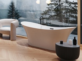 Wanna wolnostojąca 170 cm korek klik-klak chrom Amber Besco