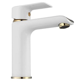 Bateria umywalkowa niska Bloom White Gold Rea