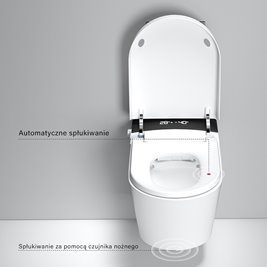 Zestaw podtynkowy wc stelaż + miska automatyczna myjąca przycisk chrom Drop