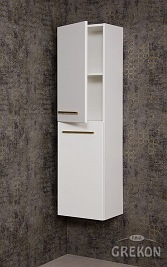 Słupek łazienkowy wiszący z koszem biały mat 143x40 cm Belli Gold Gante