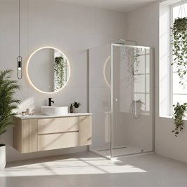 Kabina prysznicowa Rea Primo Swing 100x100 chrom drzwi uchylne