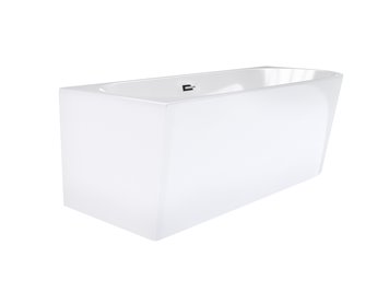 Wanna narożna przyścienna 160 cm Intero Corsan Lewa korek klik-klak chrom