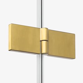 Kabina prysznicowa drzwi podwójne kolor złoto szczotkowane 90x120 cm K-4469 New Trendy Nesta Gold Brushed